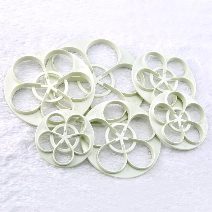 ZNU 6Pcs Rose Flower Fondant Cake Chocolate DIY Mold Cutter Decorating Tools