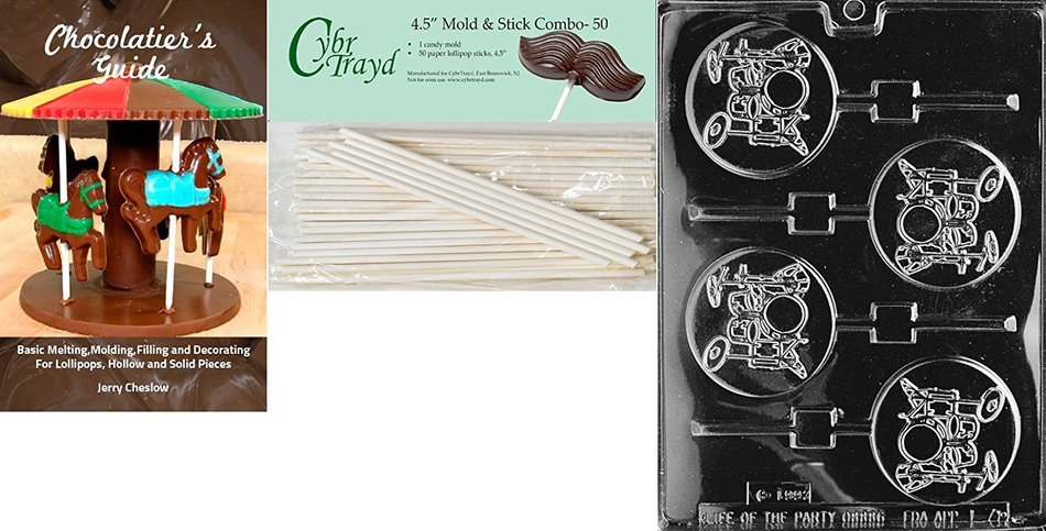 Cybrtrayd J071 Drum Lolly Jobs Chocolate Candy Mold N5