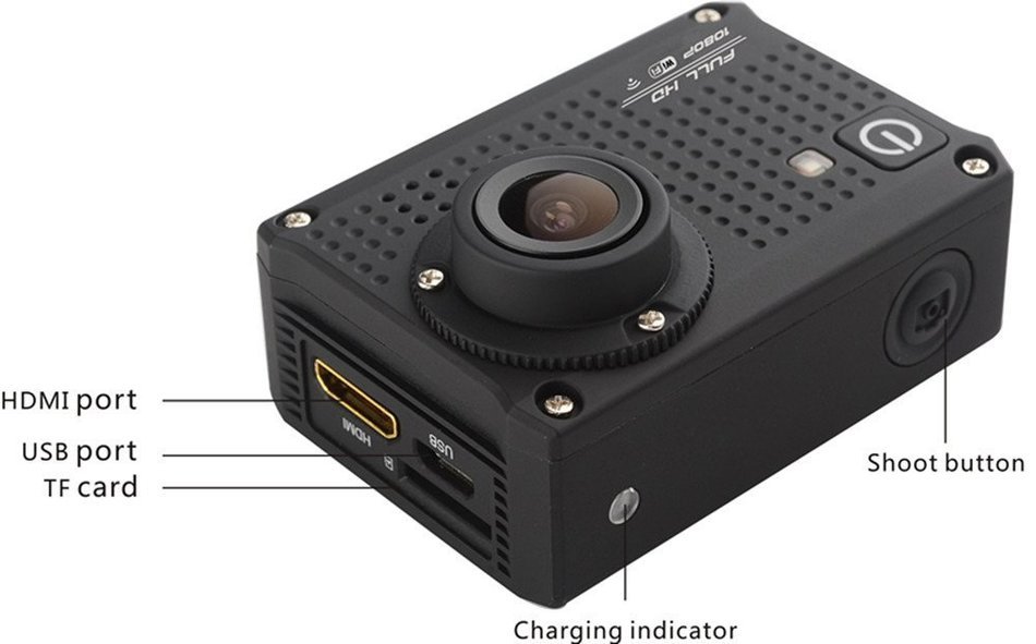 Waterproof Sports Camera, WIFi Outdoor Sports HD DV Smallest Screen Mini Action Video Camera 1080P 150 Degree... N11