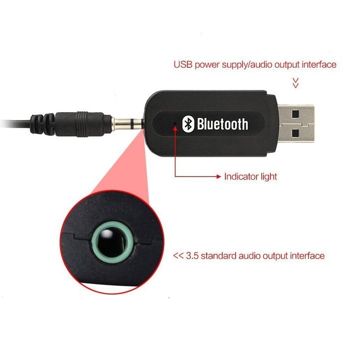Zoopod Smart Portable MINI USB Bluetooth 3.5mm Stereo Audio Music Receiver & Adapter for Home Stereo , Portable... N2