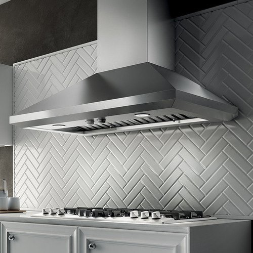 ELICA ELN142SS Wall Mount Chimney Hood with Internal Blower, 4 Blower Speeds, Dishwasher Safe Stainless Steel...