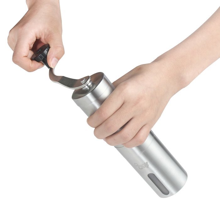Burr Manual Coffee Grinder Mill - Stainless Steel with Handle - Directions Included N3