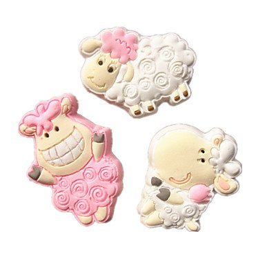 Sher 3pcs/Set Small Lovely Sheep Collection Fondant Cake Molds Soap Chocolate Mould For The Kitchen Baking For...