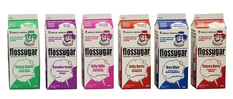 Cotton Candy Sugar Floss Mix Flavors, Case of 6-1/2 Gallon Cartons