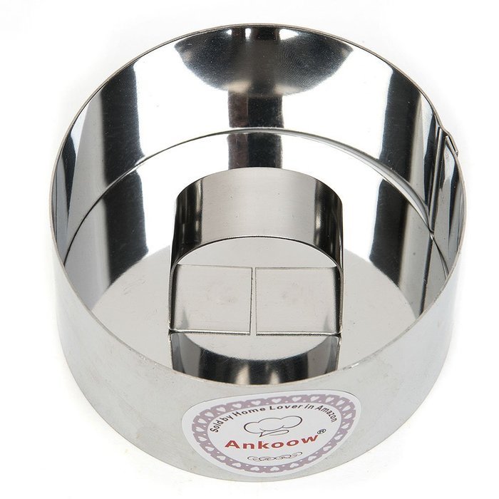 Ankoow Mousse Ring Cake Mold Stainless Steel Round Shape Kitchen DIY Bakeware Tools N3