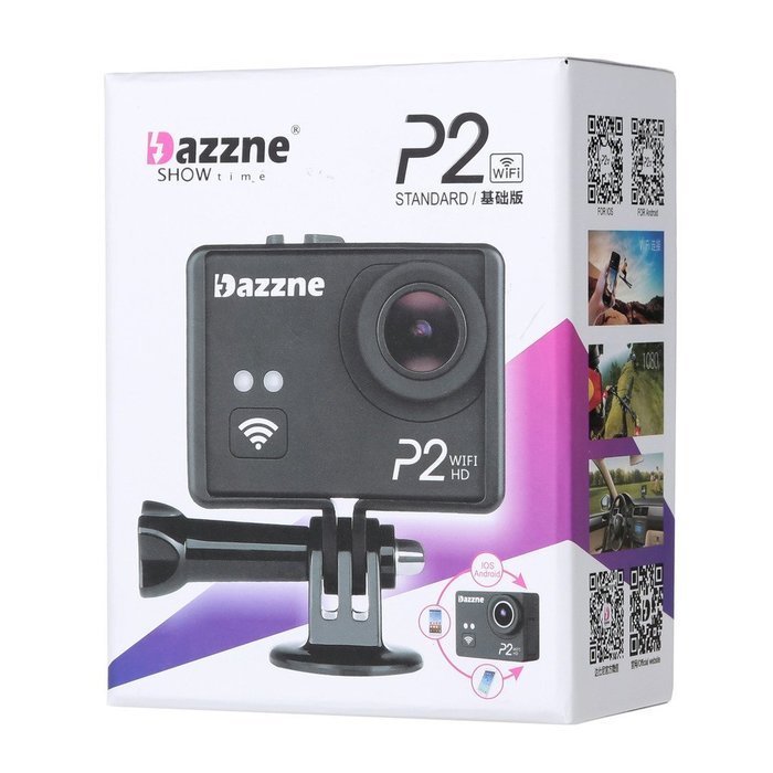 Dazzne P2 2 Inch LCD Screen Wifi 12mp Micro Hdmi1080p Hd Lightweight Waterproof Outdoor Helmet Camera Action Camera... N2