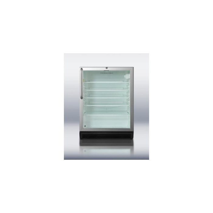 Summit SCR600BLBITBADA: ADA compliant commercially listed beverage center for built-in use, with black cabinet... N3