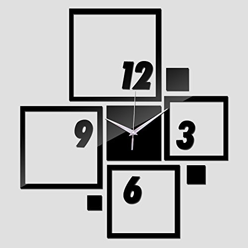 EverTrust(TM) direct selling led Acrylic wall clock new arrival suqare diy Quartz watch home decoration decor... N3