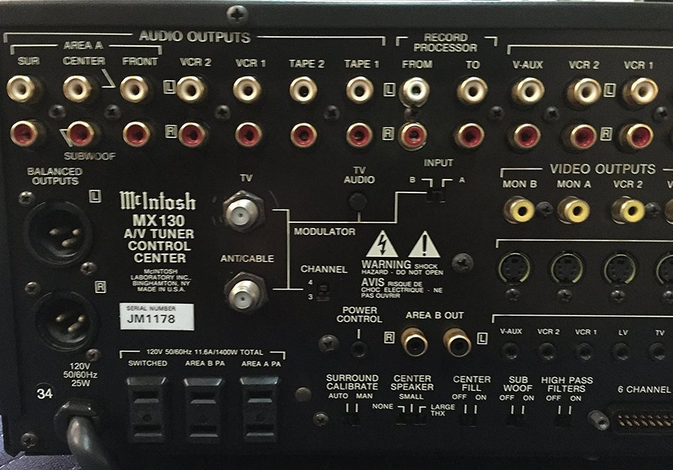 McIntosh MX 130 Audio/Video Control Center