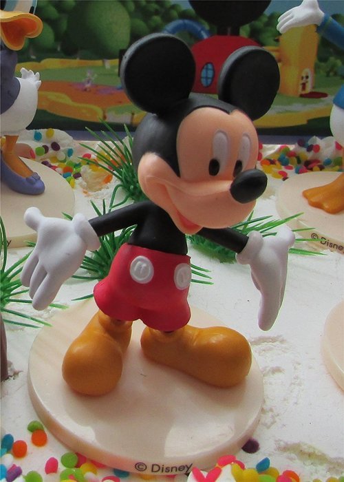 Mickey Mouse Clubhouse Birthday Cake Topper Featuring Mickey Mouse, Minnie Mouse, Donald Duck, Daisy Duck, Goofy... N2