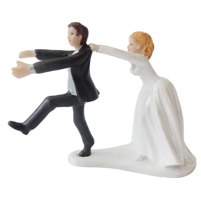 GSPORT Wedding Cake Toppers Bride and Groom Resin Dolls Wedding Decoration 20 pieces Design (K) N30