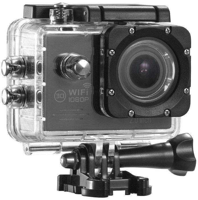 dOvOb SJ7000 WiFi 14MP 1080P HD Waterproof Sport Action Camera with 2 Batteries + Head Strap Mount and Free Accessories