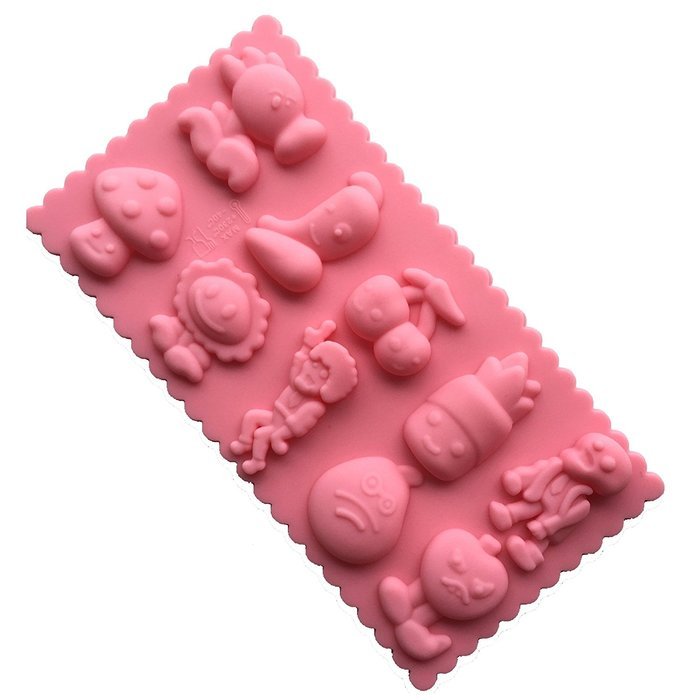 Always Your Chef Silicone Plants vs Zombies Chocolate Candy Molds Mini Cupcake Molds Baking Cups, Random Colors