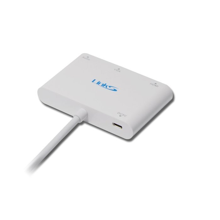 Displayport to HDMI VGA[DP 1.2 Version] LinkS Displayport to HDMI and VGA support 4KX2K and 3.5mm Audio cable...