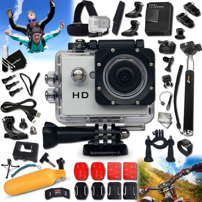 WATERPROOF Digital Camera / Camcorder HD 720p KoolCam AC100 f/ All Ages KIDS / ADULTS + PRO Accessories Kit Includes...