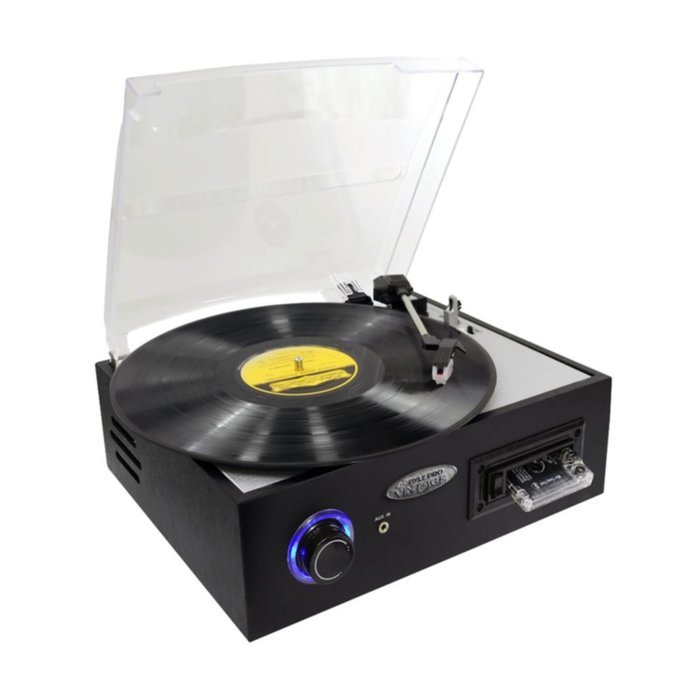 Pyle PTTC4U Turntable 3 Speed Cassette & Vinyl to PC W/USB Consumer Electronics