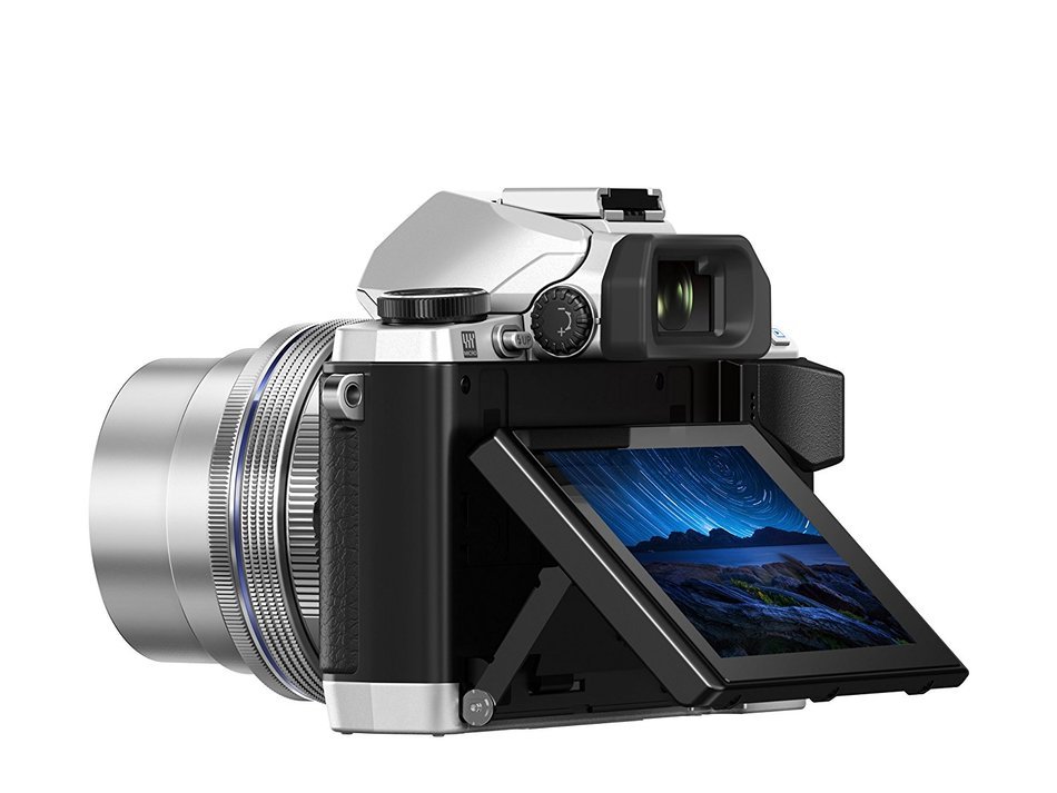 Olympus OM-D E-M10 with M.Zuiko ED 14-42mm 1:3.5-5.6 EZ Lens - Silver - International Version (No Warranty) N2