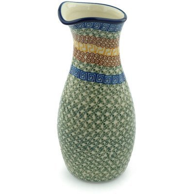 Polish Pottery Pitcher 44 oz Grecian Sea N2