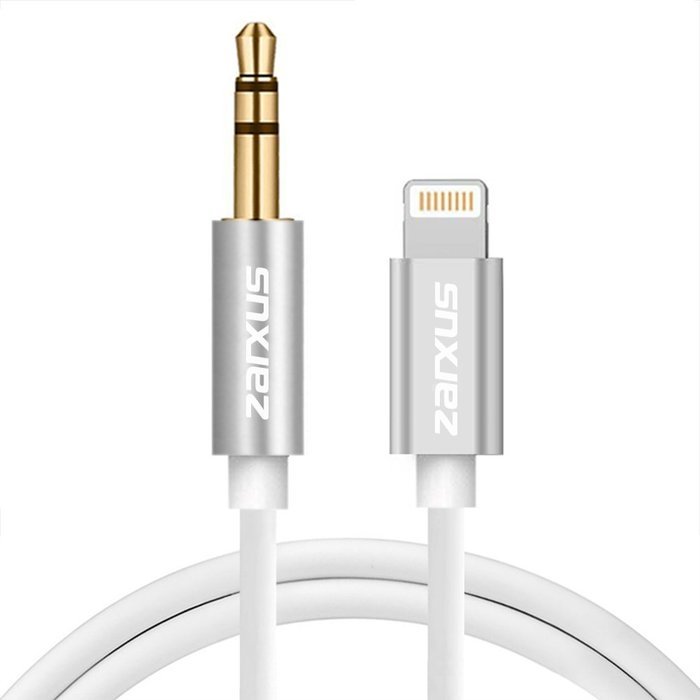 Zarxus Lightning to 3.5mm Aux Cable, Lightning to Aux Cable Male to Male for iPhone7/7Plus, iPhone6/6S/6Plus,...