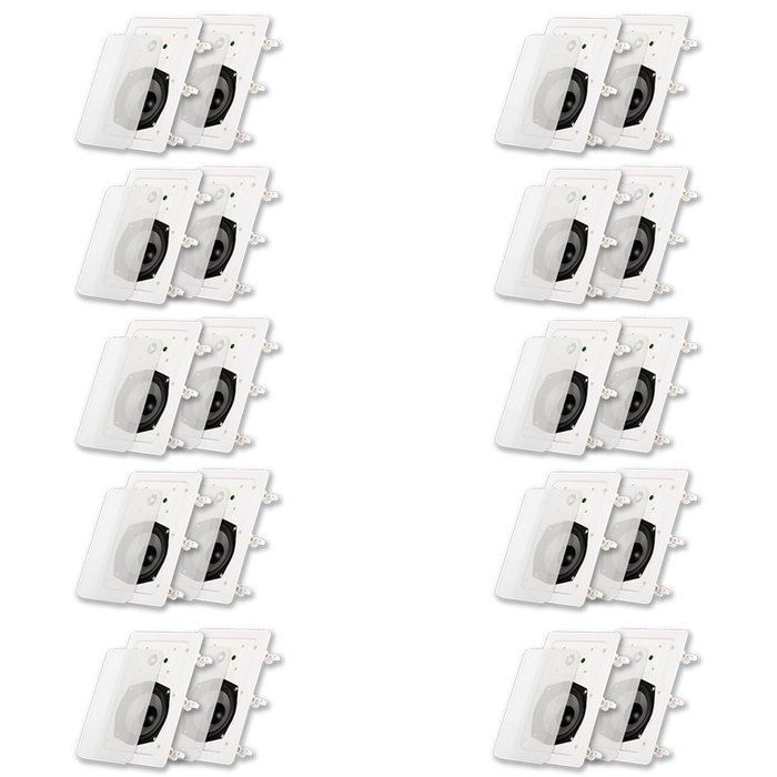 Acoustic Audio CS-IW520 In Wall Speaker 10 Pair Pack 2 Way Home Theater 4000 Watt CS-IW520-10PR