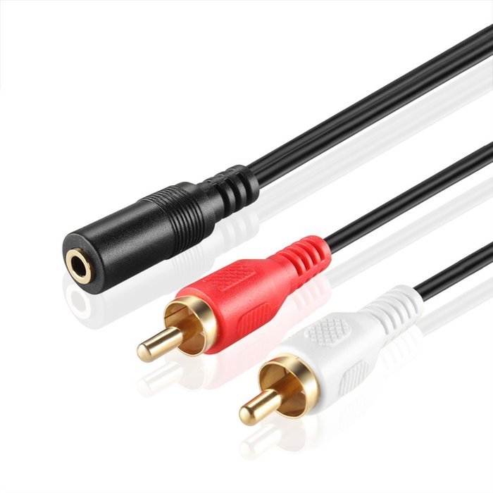 TNP 3.5mm to RCA Stereo Audio Cable Adapter (1.5FT) - 3.5mm Female to Stereo RCA Male Bi-Directional AUX Auxiliary...