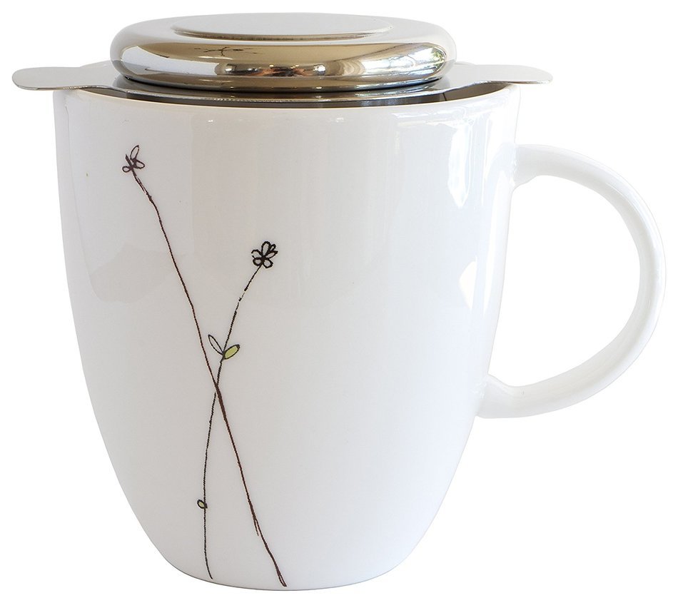 Simple Modern Tea Infuser 304 Stainless Steel Extra-Fine Brew-in-Mug Tea Strainer with Silicone Lined Lid - Best... N5