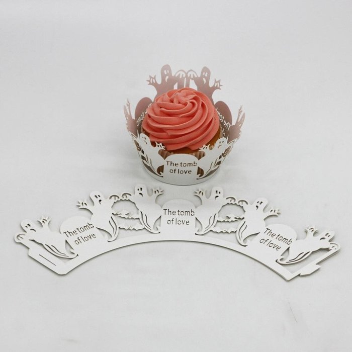 50PCS Spider Cupcake Wrappers, KAZIPA Lace Halloween Cupcake Wraps Laser Cut Baking Paper Cup Standard Muffin... N3