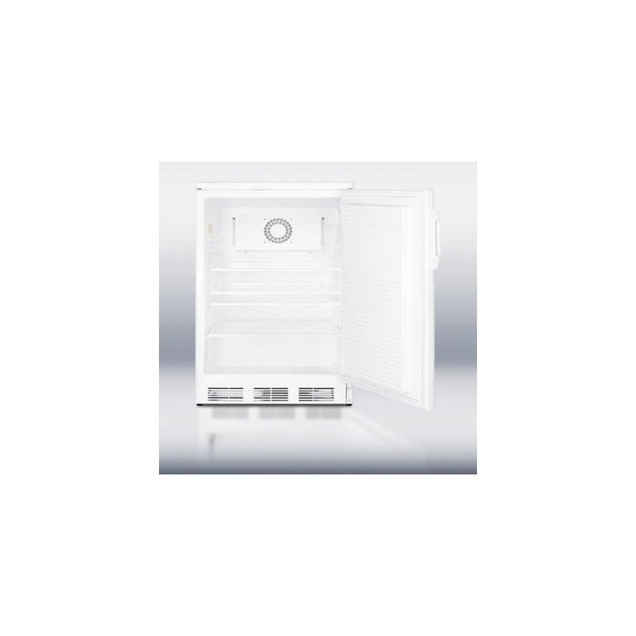 Summit FF7LMED: Commercially approved freestanding refrigerator with temperature alarm, hospital grade cord, internal...