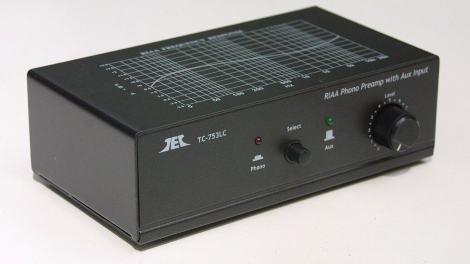 TCC TC-753LC SILVER Phono Preamp w/AUX Input, Premium High Output Adaptor and TC-ADUSB Digital Recording Adaptor...