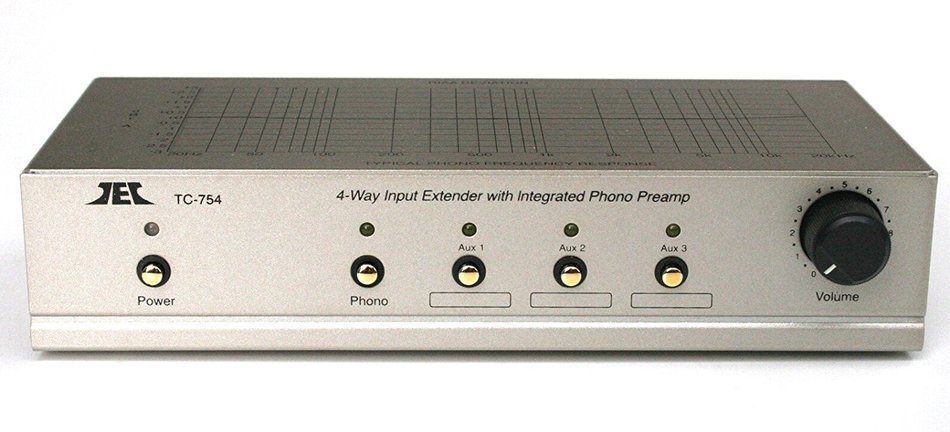 TCC TC-754 RIAA SILVER Phono Preamp (Pre-amp, Preamplifier) With Three Switchable Aux Inputs & Variable Output...