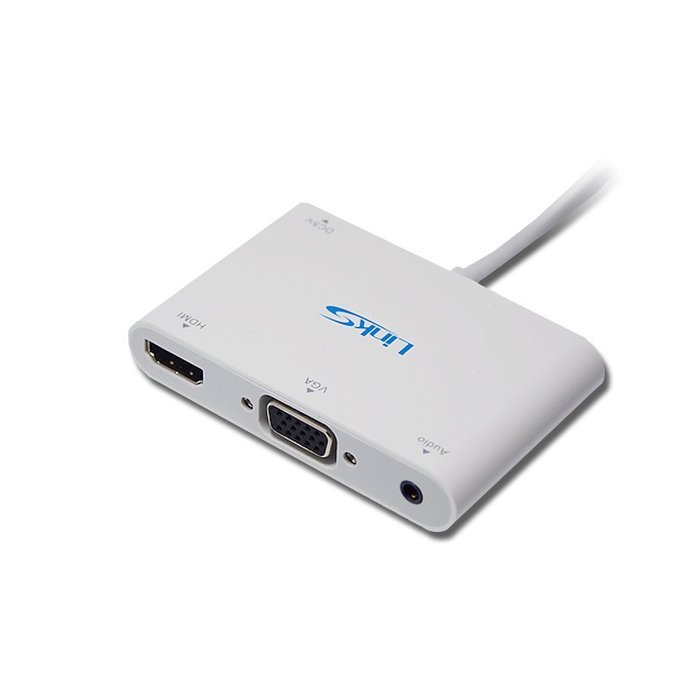 Displayport to HDMI VGA[DP 1.2 Version] LinkS Displayport to HDMI and VGA support 4KX2K and 3.5mm Audio cable... N3