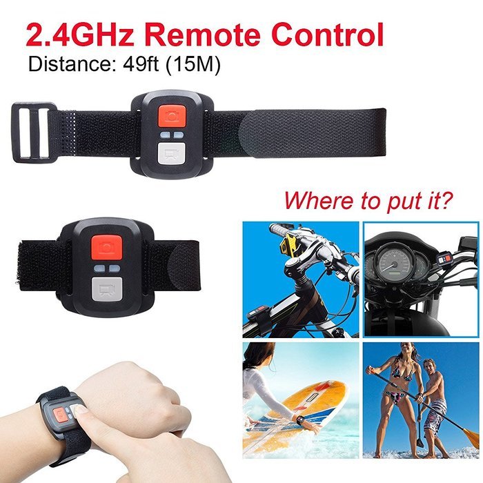 Campark 4K WiFi Ultra HD Waterproof Sports Action Camera,RF Wrist Remote Control,Time Lapse,Burst Photo,Independent... N9