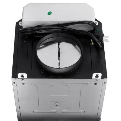 36 in. Convertible Wall Mount Range Hood in Stainless Steel with Black Tempered Glass and Touch Control
