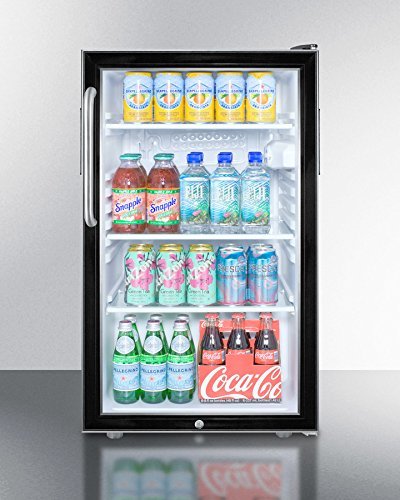 Summit SCR500BL7CSSADA 20" Commercially Approved ADA Compliant Compact Refrigerator with 4.1 cu. ft. Capacity...