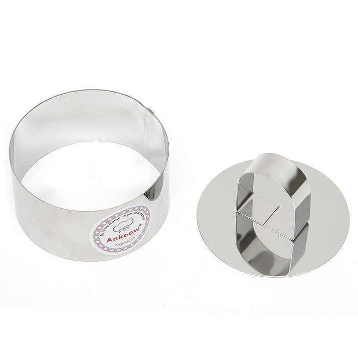 Ankoow Mousse Ring Cake Mold Stainless Steel Round Shape Kitchen DIY Bakeware Tools N8