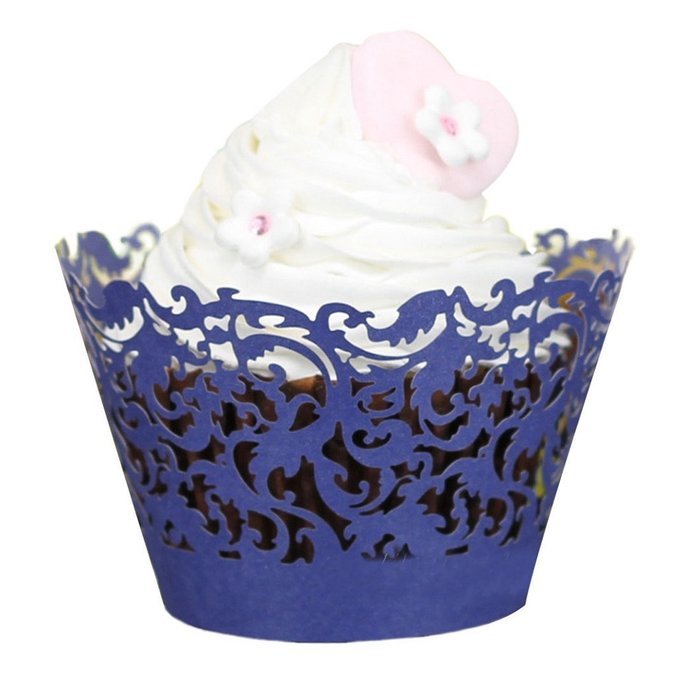 DZT1968(TM)50pcs Filigree Little Vine Lace Wrapper Cut Cupcake Wrapper Liner Baking Cup Muffin Case Trays Wedding... N2
