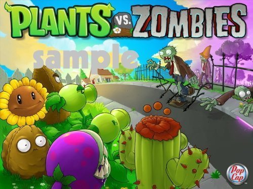 Plants VS Zombies Edible Image Cake Topper Frosting Sheet