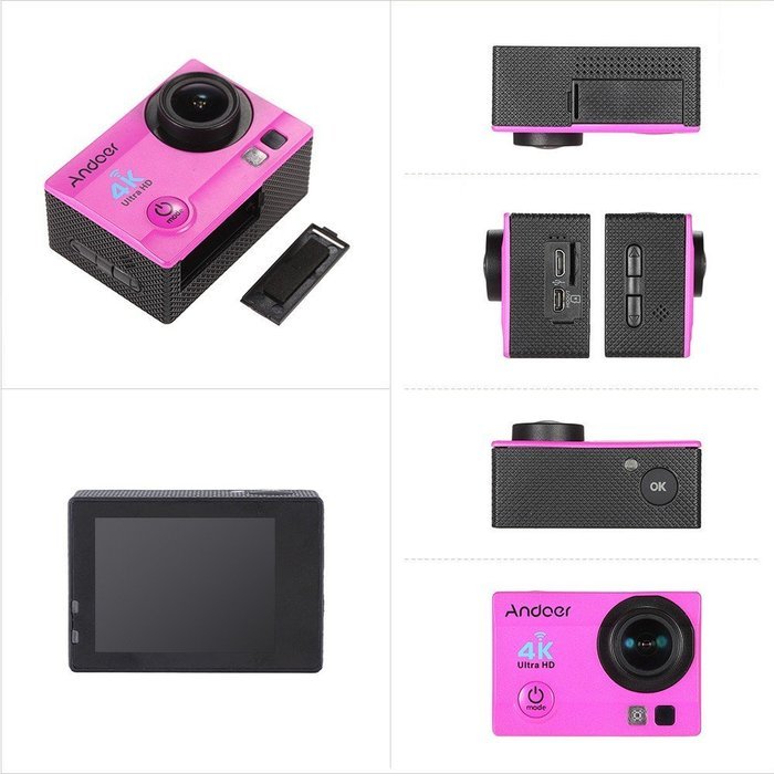 Andoer&reg; Camera 2" Ultra HD LCD 4K 25FPS Full HD 1080P 60FPS Action Video camera Wifi Cam 16MP 170&deg; Wide-Angle... N6