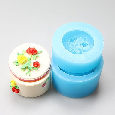 Y&XL&H Round Rose Box Soft Clay Resin Jewelry Box Chocolate Silicone Molds,Decoration Tools Bakeware N3
