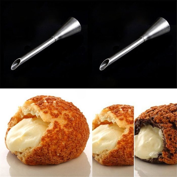 1Pcs Cream Icing Piping Nozzle Tip Stainless Steel Long Russian Puff Nozzle Tip Set Decorating Tool Pastry Decor N2