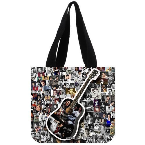 ARTSWOW Elvis Custom Eco Reusable Canvas Tote Bag Shopping Bags (2 Sides) N3