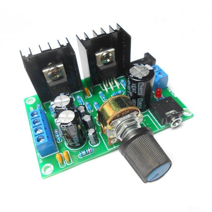 Qianson AC 9V-15V / DC12V Single Power TDA2030A 15W+15W 2.0 Channel Audio Power Amplifier Board 15W x2 Stereo...