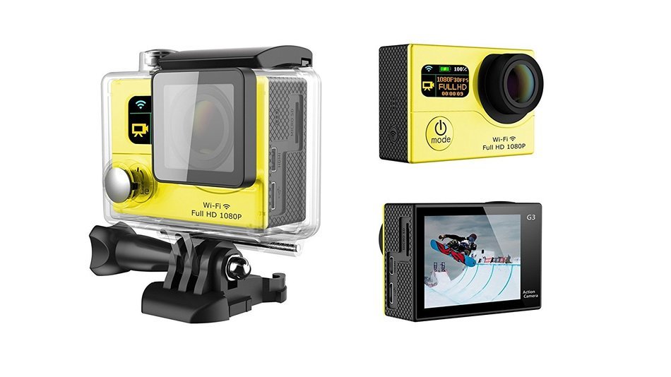 GoldFish G3 Dual Screen Sport Action Camera 2.0-inch LTPS LCD+0.95'OLED Status Full HD 1080p 12MP WIFI 170&deg;HD...