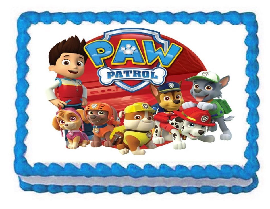 Paw Patrol on tour 1/4 Sheet Edible Frosting Photo Birthday Cake Topper. ~ Pesonalized!