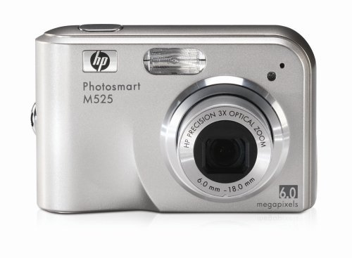 HP PhotoSmart M525 - Digital camera - compact - 6.0 Mpix - optical zoom: 3 x - supported memory: SD