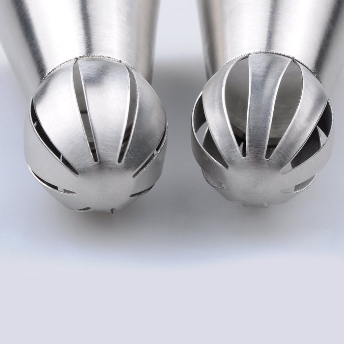 Misula 6PCS/Set New Design Ball Tips Sphere Nozzles Cream Stainless Steel Flower Torch Shape Icing Piping Nozzles... N2