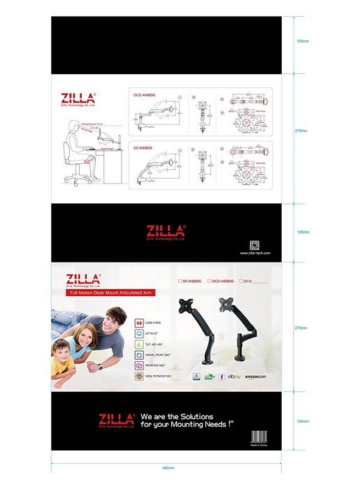 Monitor Wall Mount - ZILLA N3N1-S N6