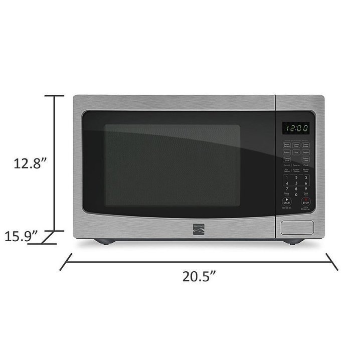 Kenmore 1.2 cu. ft. Countertop Microwave w/ EZ Clean Interior Stainless Steel 72123 N10
