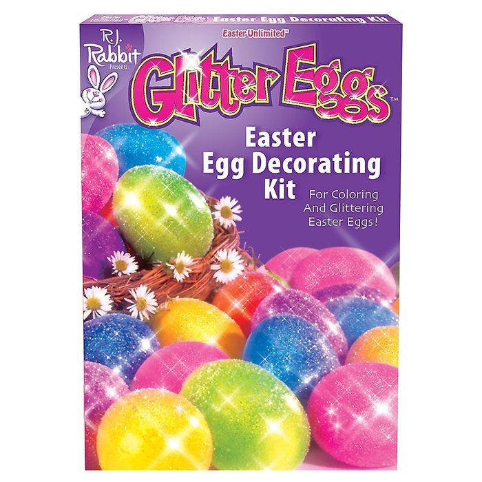 Fun World BB1754C Glitter Eggs Easter Egg Decorating Kit -Each