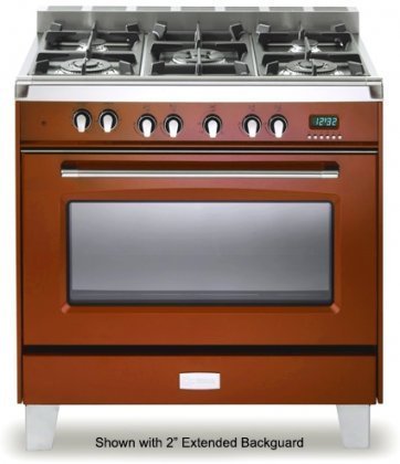 Verona VCLFSGE365R 36" Classic Dual Fuel Range with 4 cu. ft. European Convection Oven in Gloss Red